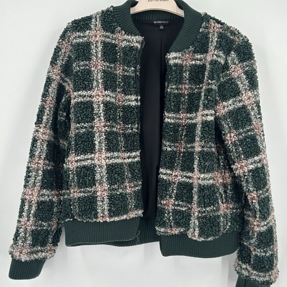 BEYOND YOGA SHERPASHELL BOMBER JACKET WOMENS SMALL OFF THE GRID $189 GREEN - Picture 11 of 11